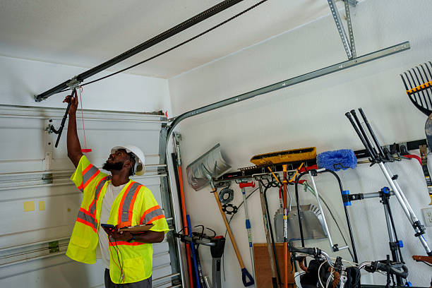 Professional Garage Door Roller Replacement technician working in Twinsburg Heights, OH
